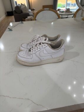 Nike White Low-Top Leather Sneakers